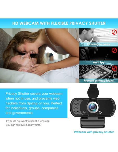 Cámara Web Full HD 1080P XPCAM con Micrófono y Trípode Cámara Web Full HD 1080P XPCAM con Micrófono y Trípode