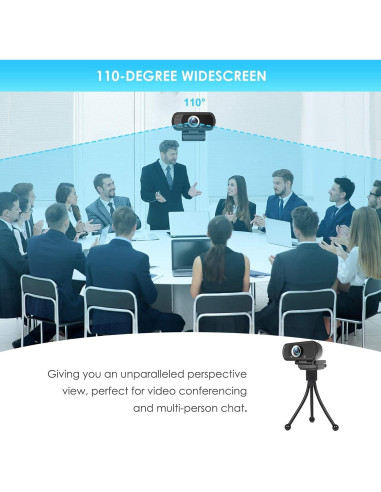 Cámara Web Full HD 1080P XPCAM con Micrófono y Trípode