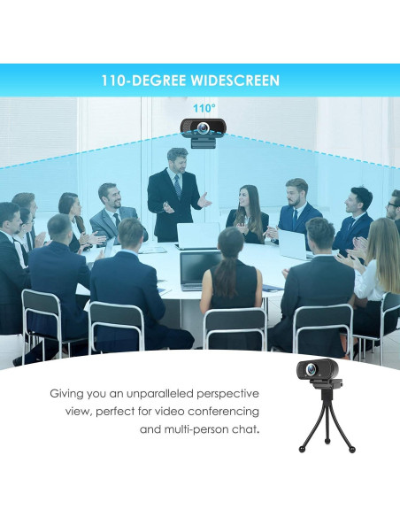 Cámara Web Full HD 1080P XPCAM con Micrófono y Trípode Cámara Web Full HD 1080P XPCAM con Micrófono y Trípode