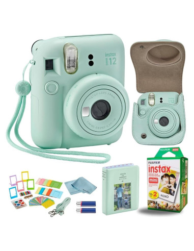 Cámara Instantánea Fujifilm INSTAX Mini 12 Verde Menta + Accesorios