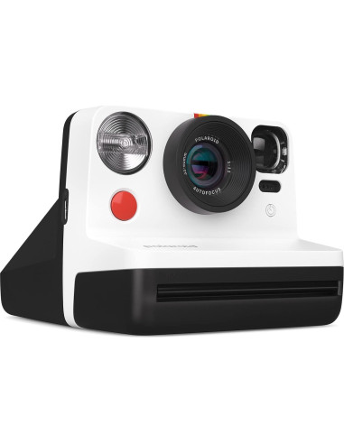 Cámara Instantánea Polaroid Now 2 Generación I-Type Blanco y Negro + Película Color 8 Exposiciones