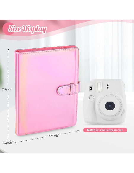 Álbum de Fotos Ablus 256 Bolsillos Rosa Mágico para Instax Álbum de Fotos Ablus 256 Bolsillos Rosa Mágico para Instax