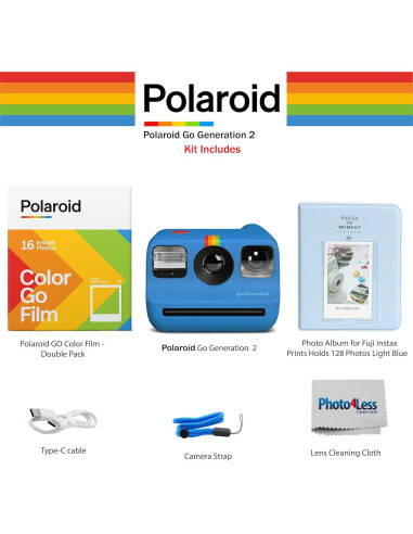 Cámara Instantánea Mini Polaroid Go Gen 2 Azul + Película Doble