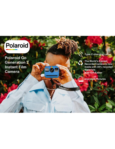 Cámara Instantánea Mini Polaroid Go Gen 2 Azul + Película Doble