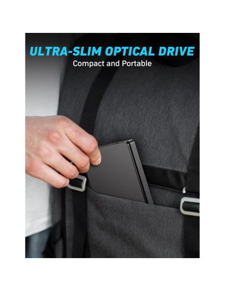 Unidad Externa CD/DVD XRTFORE Clamshell USB 3.0 Portátil Unidad Externa CD/DVD XRTFORE Clamshell USB 3.0 Portátil