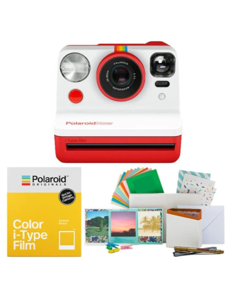 Cámara Instantánea Polaroid Originals Now i-Type Rojo + Películas Cámara Instantánea Polaroid Originals Now i-Type Rojo + Películas