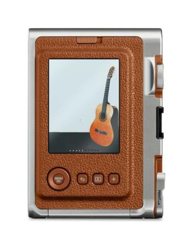 Cámara Instantánea Híbrida Fujifilm INSTAX Mini EVO Marrón + Película 60 Exposiciones + Tarjeta 128GB