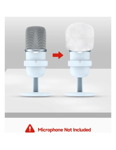 Filtro Pop Muff de Viento Peludo Blanco para Blue Yeti