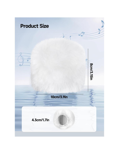 Filtro Pop Muff de Viento Peludo Blanco para Blue Yeti Filtro Pop Muff de Viento Peludo Blanco para Blue Yeti