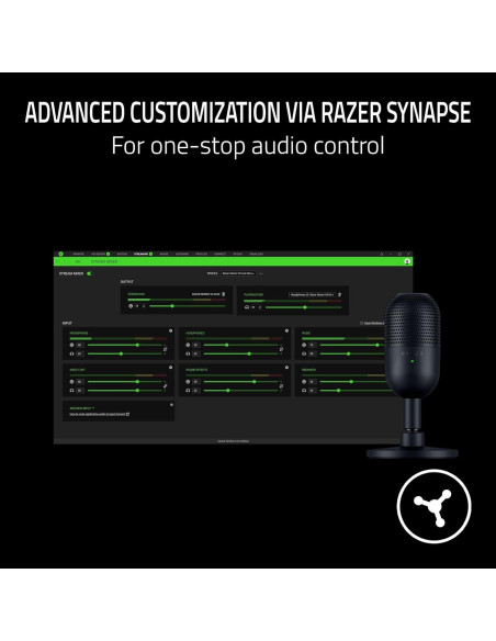 Micrófono USB Razer Seiren V3 Mini - Supercardioide - Negro Micrófono USB Razer Seiren V3 Mini - Supercardioide - Negro