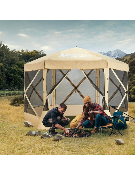 Carpa Plegable MASTERCANOPY 10x10ft Beige - Refugio Exterior Carpa Plegable MASTERCANOPY 10x10ft Beige - Refugio Exterior