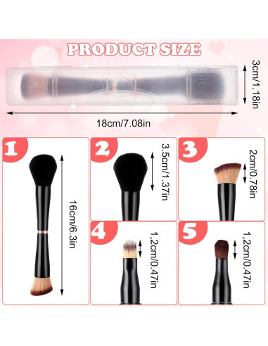 Juego de Brochas de Maquillaje 4 en 1 Yolev con Estuche