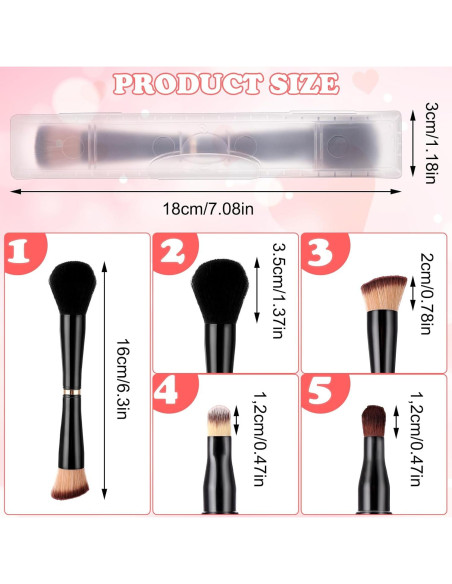Juego de Brochas de Maquillaje 4 en 1 Yolev con Estuche Juego de Brochas de Maquillaje 4 en 1 Yolev con Estuche