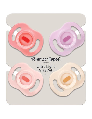 Chupete Ultra-Ligero Tommee Tippee 0-6m Silicona 4 Piezas