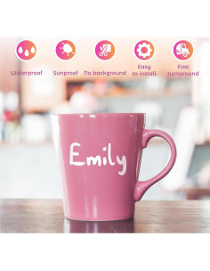 Calcomanía de Vinilo Personalizada BestDecor4you - Auto, 12.7 a 254 cm 2