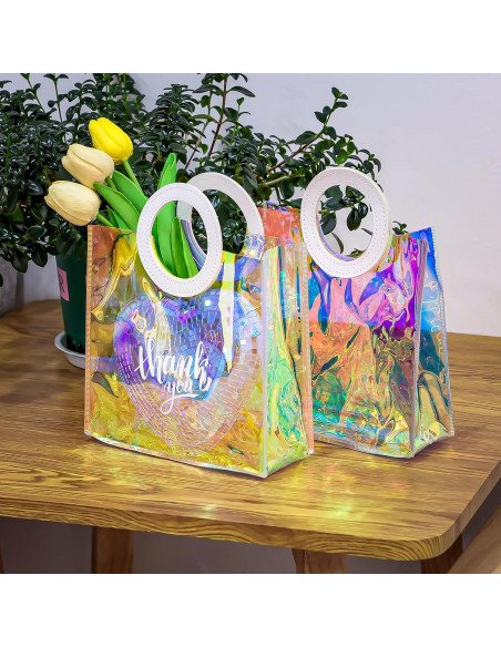 25 Bolsas de Regalo Holográficas MJOGGOTT 20x20x8 cm PVC 25 Bolsas de Regalo Holográficas MJOGGOTT 20x20x8 cm PVC