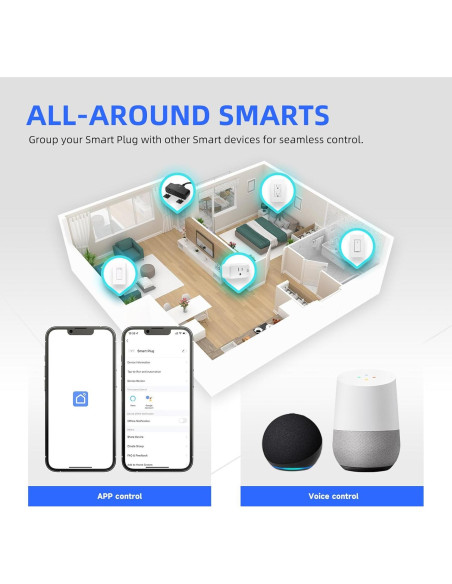 Enchufe Inteligente WiFi Junlit 15A Control por Voz Enchufe Inteligente WiFi Junlit 15A Control por Voz