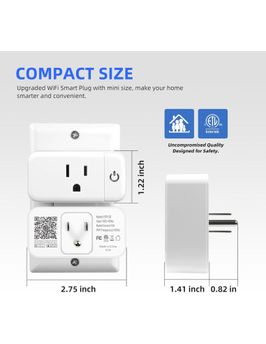 Enchufe Inteligente WiFi Junlit 15A Control por Voz