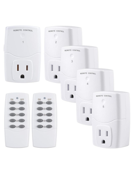 Enchufe Control Remoto BN-LINK 2 Remotos + 5 Enchufes Enchufe Control Remoto BN-LINK 2 Remotos + 5 Enchufes