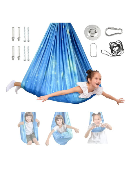 Columpio Sensorial OTraki Doble Capa 279x150cm Azul Columpio Sensorial OTraki Doble Capa 279x150cm Azul