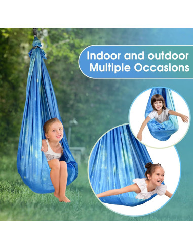 Columpio Sensorial OTraki Doble Capa 279x150cm Azul