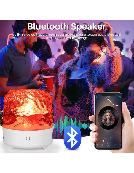 Proyector de Luz de Olas OKYUK con Altavoz Bluetooth y Control Remoto Proyector de Luz de Olas OKYUK con Altavoz Bluetooth y Control Remoto