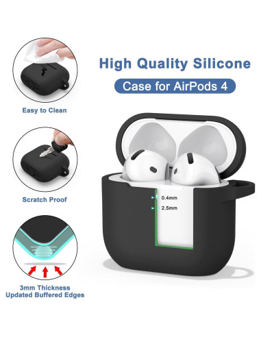 Funda de Silicona Wanme para AirPods 4 - Protección Total