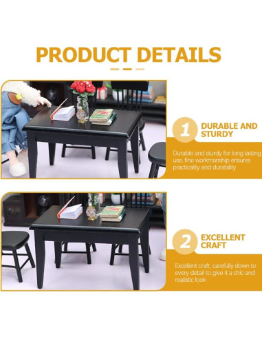 Kisangel Juego de Muebles Miniatura para Casa de Muñecas 5 Pcs