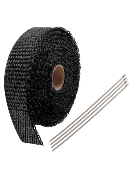 Envoltura de Escape de Fibra de Vidrio Salior 5m Negro Envoltura de Escape de Fibra de Vidrio Salior 5m Negro