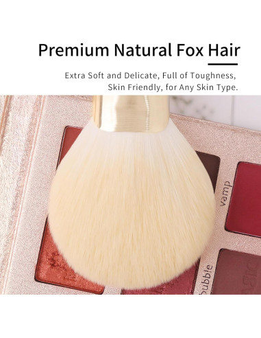 Juego de Brochas de Maquillaje ENZO KEN 9 Piezas Doradas