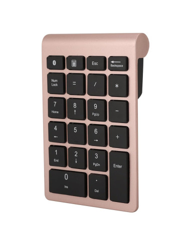Teclado Numérico Inalámbrico Locadence 22 Teclas BT 5.0 Oro Rosa