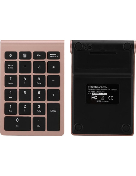 Teclado Numérico Inalámbrico Locadence 22 Teclas BT 5.0 Oro Rosa Teclado Numérico Inalámbrico Locadence 22 Teclas BT 5.0 Oro Rosa