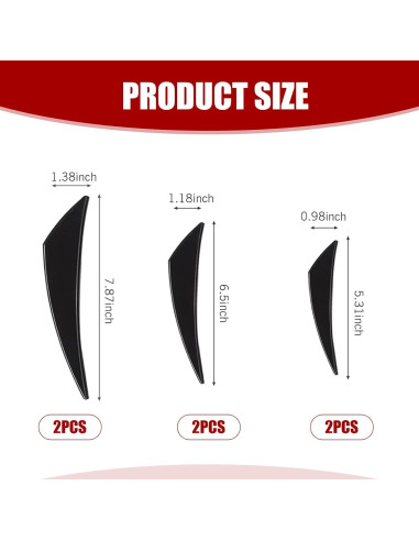 Kit de 6 Canards Spoiler Coche Zikefest Caucho Blando