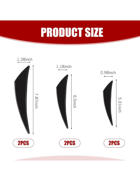 Kit de 6 Canards Spoiler Coche Zikefest Caucho Blando Kit de 6 Canards Spoiler Coche Zikefest Caucho Blando