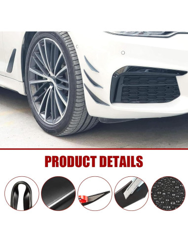 Kit de 6 Canards Spoiler Coche Zikefest Caucho Blando