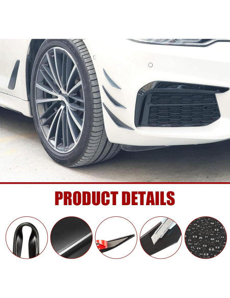 Kit de 6 Canards Spoiler Coche Zikefest Caucho Blando Kit de 6 Canards Spoiler Coche Zikefest Caucho Blando