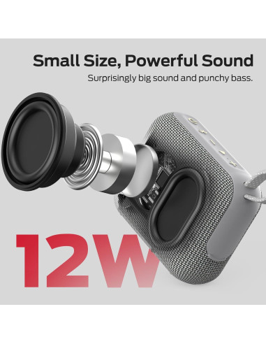Altavoz Bluetooth Portátil Monster D135 Gris, Impermeable IPX7