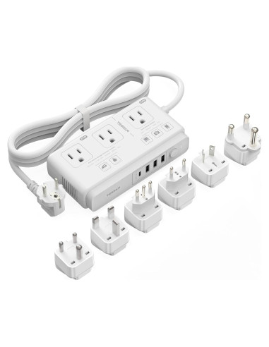 Convertidor de Voltaje TESSAN 220V a 110V con 4 USB