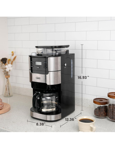 Cafetera Gevi de Goteo 10 Tazas con Molinillo Integrado 1.5L