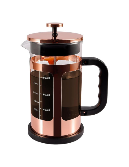 Cafetera Prensa Francesa RealPero 1000ml Oro Rosa Sin BPA Cafetera Prensa Francesa RealPero 1000ml Oro Rosa Sin BPA