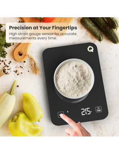 Báscula de Cocina Digital Qahhar 10kg Pantalla LED Impermeable