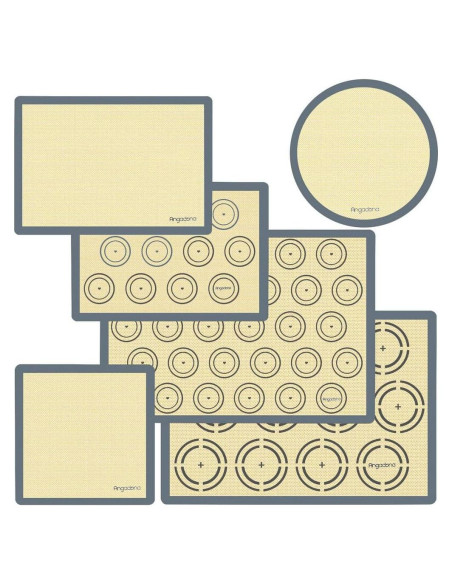 Juego de 6 Tapetes de Silicona Antiadherente Angadona Juego de 6 Tapetes de Silicona Antiadherente Angadona