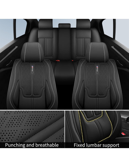 Cubiertas de Asiento de Coche QHYBCK para Toyota Yaris 2012-2018, Negro Cubiertas de Asiento de Coche QHYBCK para Toyota Yaris 2012-2018, Negro