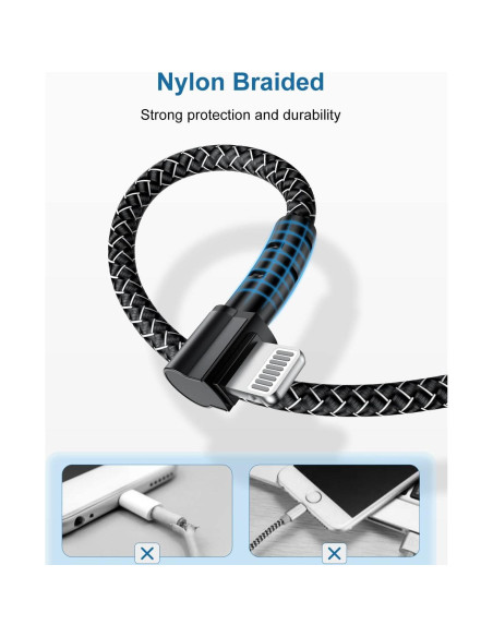 3Pack Cable Lightning Jeenek 1.83m Carga Rápida MFi iPhone 3Pack Cable Lightning Jeenek 1.83m Carga Rápida MFi iPhone