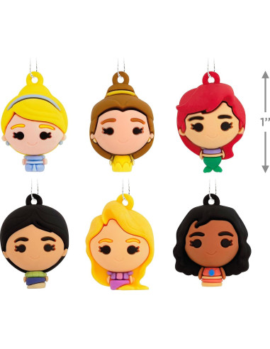Adornos Navideños Miniatura Hallmark Princesas Disney Set 6