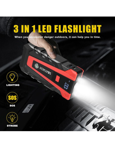 Arrancador de Batería Scatach 011 5000A 12V Portátil