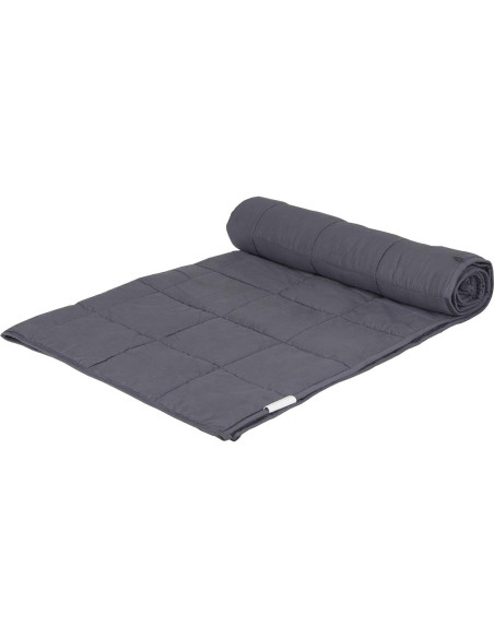 Manta con peso JungleA 6.8 kg 122x183 cm 100% algodón gris Manta con peso JungleA 6.8 kg 122x183 cm 100% algodón gris
