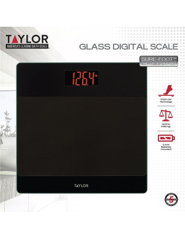 Báscula Digital de Baño Taylor 7619 con Alfombrilla Antideslizante