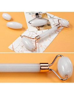 Rodillo Facial de Jade Blanco Natural MKGEXF - Cuidado de Piel 2