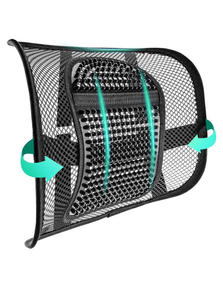 Soporte Lumbar de Malla Samyoung Ajustable para Espalda 39.9x30.5cm Soporte Lumbar de Malla Samyoung Ajustable para Espalda 39.9x30.5cm